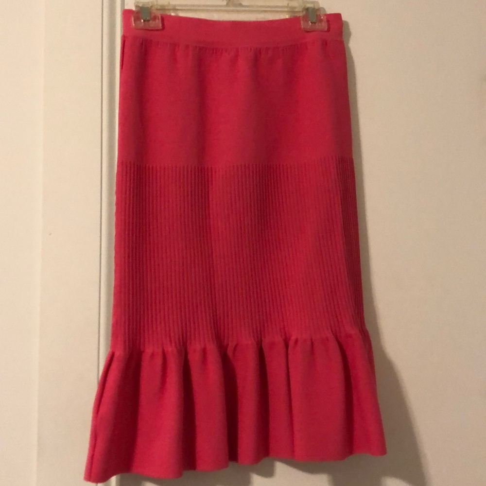 Midi skirt with peplum